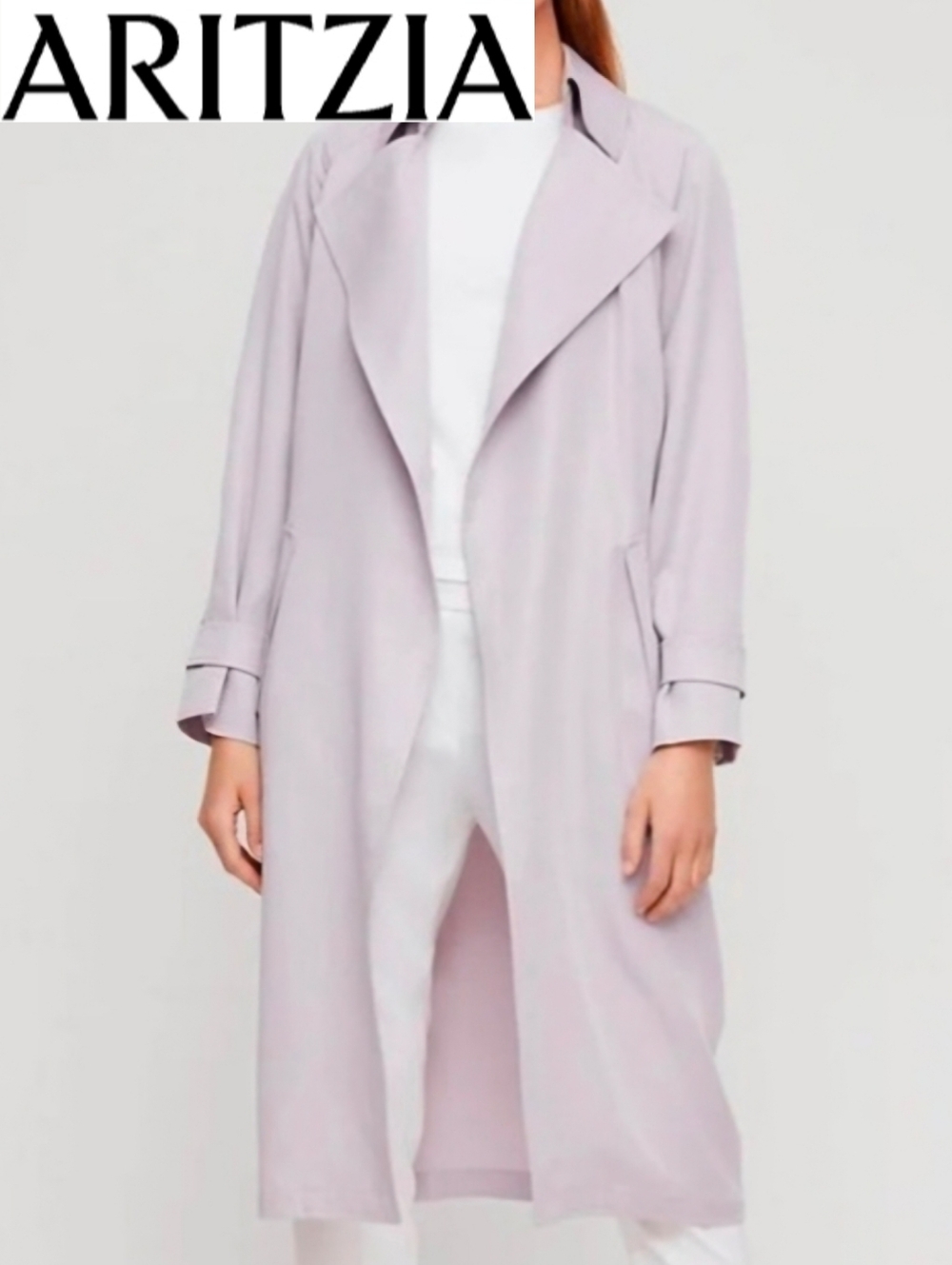 Aritzia Babaton Lilac Lawson Trench Coat - Picture 2 of 16